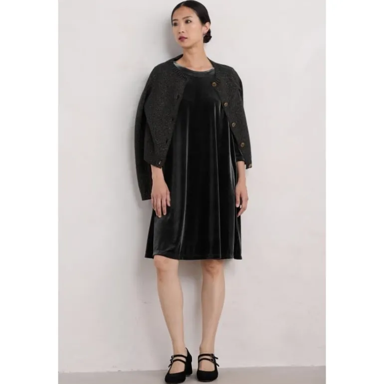 Seasalt Cornwall Mahonia Velvet Shift Dress | Women Dresses