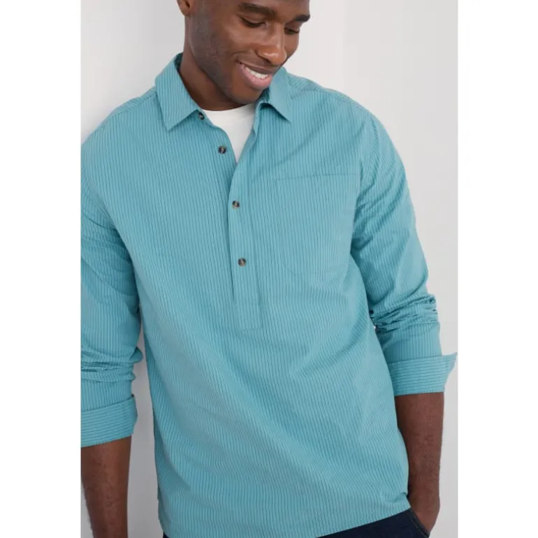 Seasalt Cornwall Men's Trevallack Organic Cotton Striped Shirt | Tops & T-shirts | Shirts