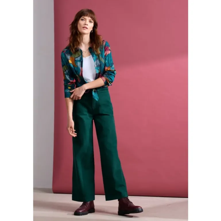 Seasalt Cornwall Milly Wide Leg Denim Trousers | Women Trousers & Leggings