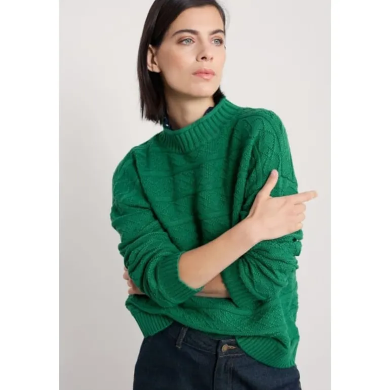 Seasalt Cornwall Penkestle Knitted Jumper Contains Recycled Cotton | Women Knitwear